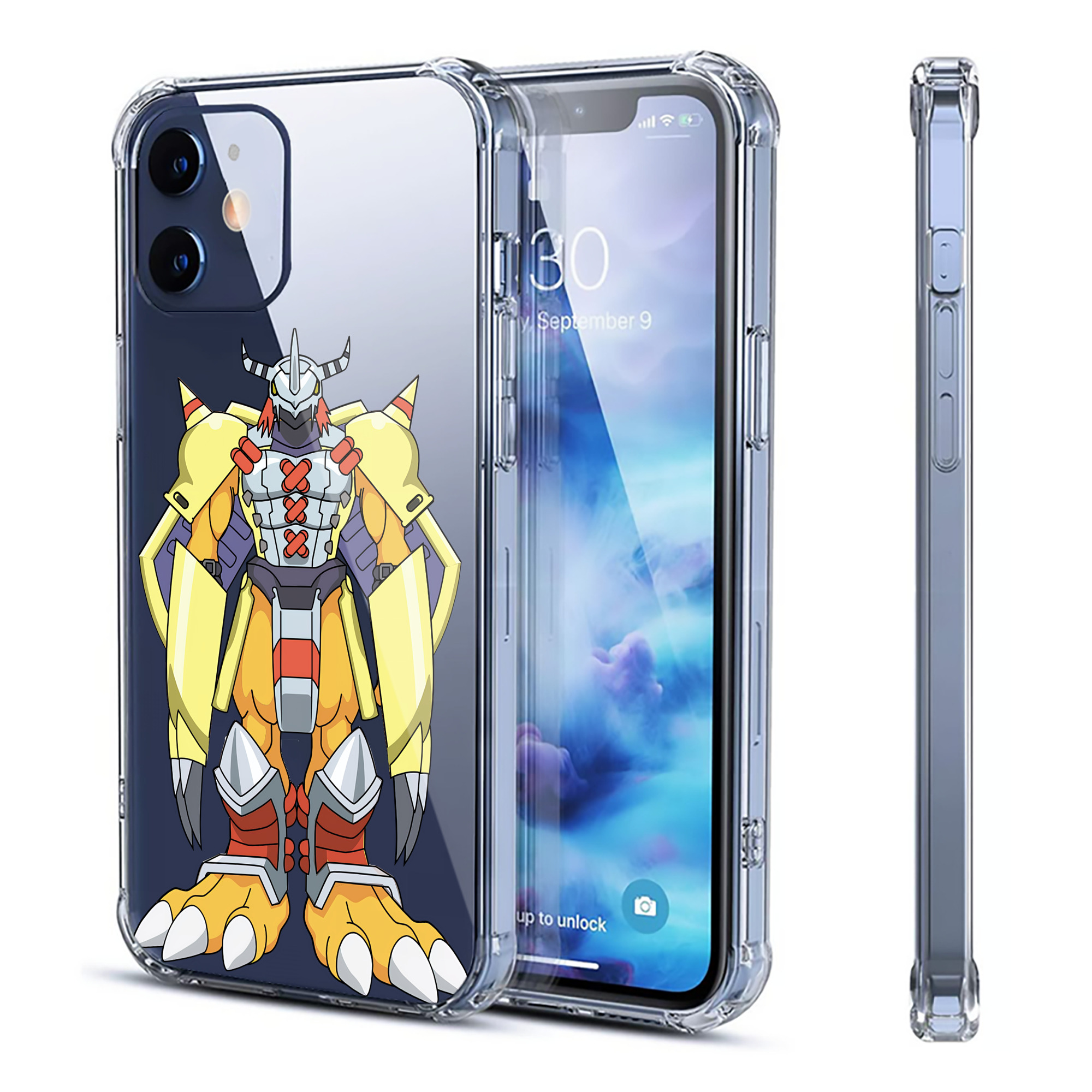 （画像用） Digimon デジタルモンスター/デジモン 【iPhone 12シリーズ対応】透明スマホケース（クリアソフトケース）